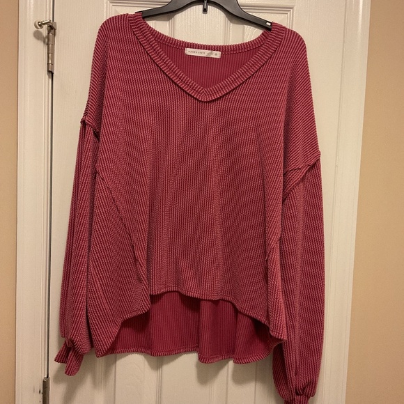 Altar'd State Oversized Ribbed Top - Picture 1 of 3
